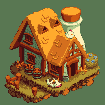 Cozy Farm, animated pixel art