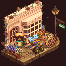 Flower Shop, animated pixel art