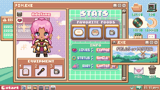 FoM Retro OS, animated pixel art