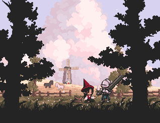 Witch & Knight I, animated pixel art